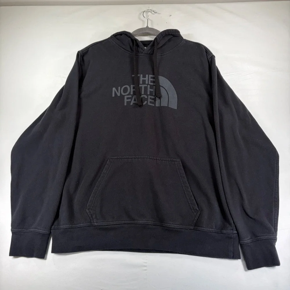 The North Face Mens Black Logo Pullover Hoodie Size Large Regular NF0A3X9I